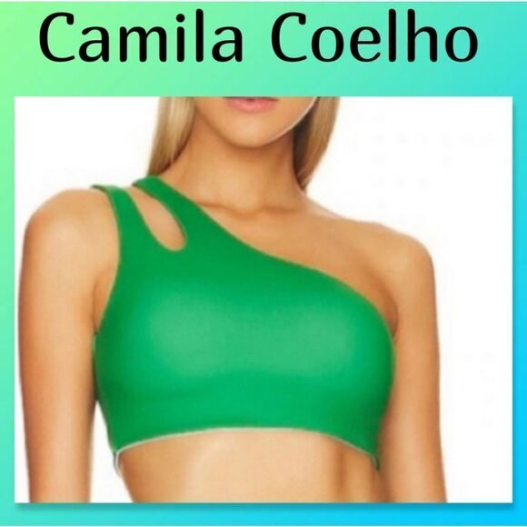 Camila Coelho Belmira Sports Bra in Green NWT/NWOT - Picture 1 of 7